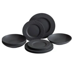 Villeroy & Boch Manufacture Rock 12 Pc Dinnerware Set