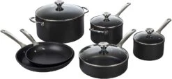 Le Creuset Toughened Nonstick PRO Cookware Set 6 Le Creuset Toughened Nonstick PRO Cookware Set -Shop Kitchen Cliques 10 piece set
