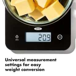 OXO Good Grips Everyday Glass Food Scale 11lbs/5kg -Shop Kitchen Cliques 11345800 2