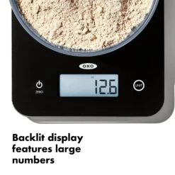 OXO Good Grips Everyday Glass Food Scale 11lbs/5kg -Shop Kitchen Cliques 11345800 3