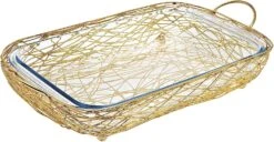 Godinger Oven To Table Glass Rectangular Baker, Warmer, Serving Piece With Nest Base -Shop Kitchen Cliques 11653