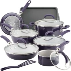 Rachael Ray Create Delicious Nonstick Cookware Set, 13 Piece -Shop Kitchen Cliques 12154