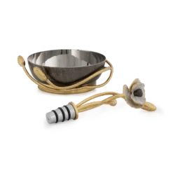 Michael Aram Wine Coaster & Stopper Set