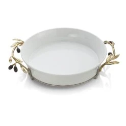 Michael Aram Olive Branch Gold Pie Plate