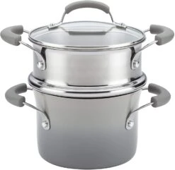 Rachael Ray Brights Sauce Pot/Saucepot With Steamer Insert, 3 Quart