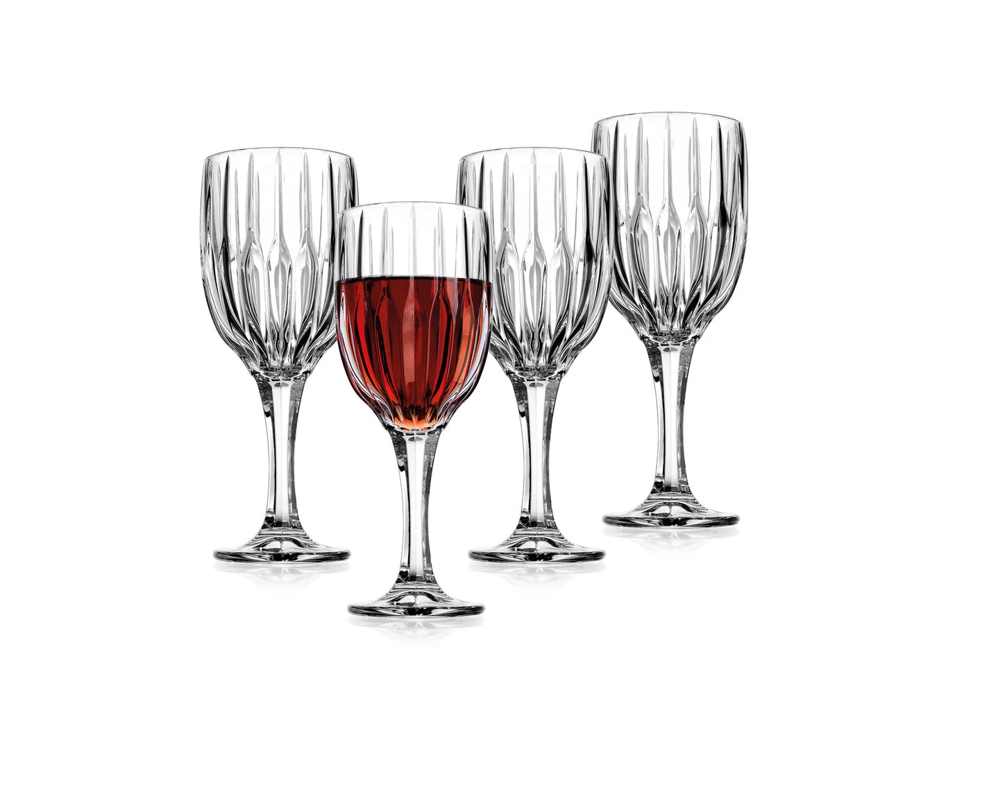 Godinger Pleat Goblets Set Of 4 4 Godinger Pleat Goblets Set Of 4 - Image 2