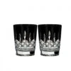 Waterford Lismore Black Set Of 2 Double Old Fashioned Glasses -Shop Kitchen Cliques 40021871