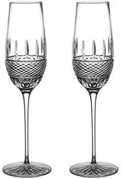 Waterford Irish Lace Crystal Flutes, Set Of 2