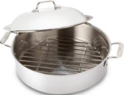 All-Clad, Stainless Steel, 6 Qt. French Braiser W/ Rack & Domed Lid