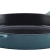 Ayesha Curry Home Cast Iron 12" Skillet W/pour Spouts Twilight Teal Blue Metallic -Shop Kitchen Cliques 46960