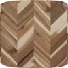 Madeira Acacia Herringbone Cutting Board, 12.5" X 14.5"