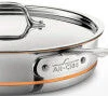 All-Clad, 6403 SS, 3 Qt. Sauté Pan W/ Lid, With Copper Center -Shop Kitchen Cliques 6403 ss copper core saute pan with lid 3qt