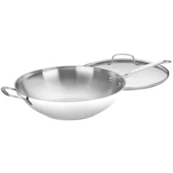 Cuisinart 14" Stir Fry With Helper Handle And Glass Cover