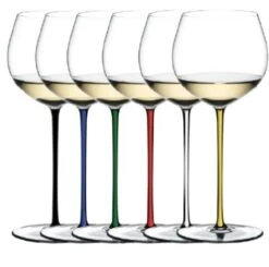 Riedel Fatto A Mano Oaked Chardonnay Glass Assorted Set Of 6