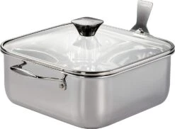 Tramontina Covered Square Roasting Pan Stainless Steel 11 Inch 6 Quart