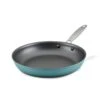 Anolon Achieve 12 Inch Hard Anodized Nonstick Frying Pan, Teal -Shop Kitchen Cliques 85129AnalonAchieveTeal12inchopenfryingpan