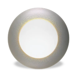 Haviland Souffle D'Or Large Dinner Plate In Eclipse Grey