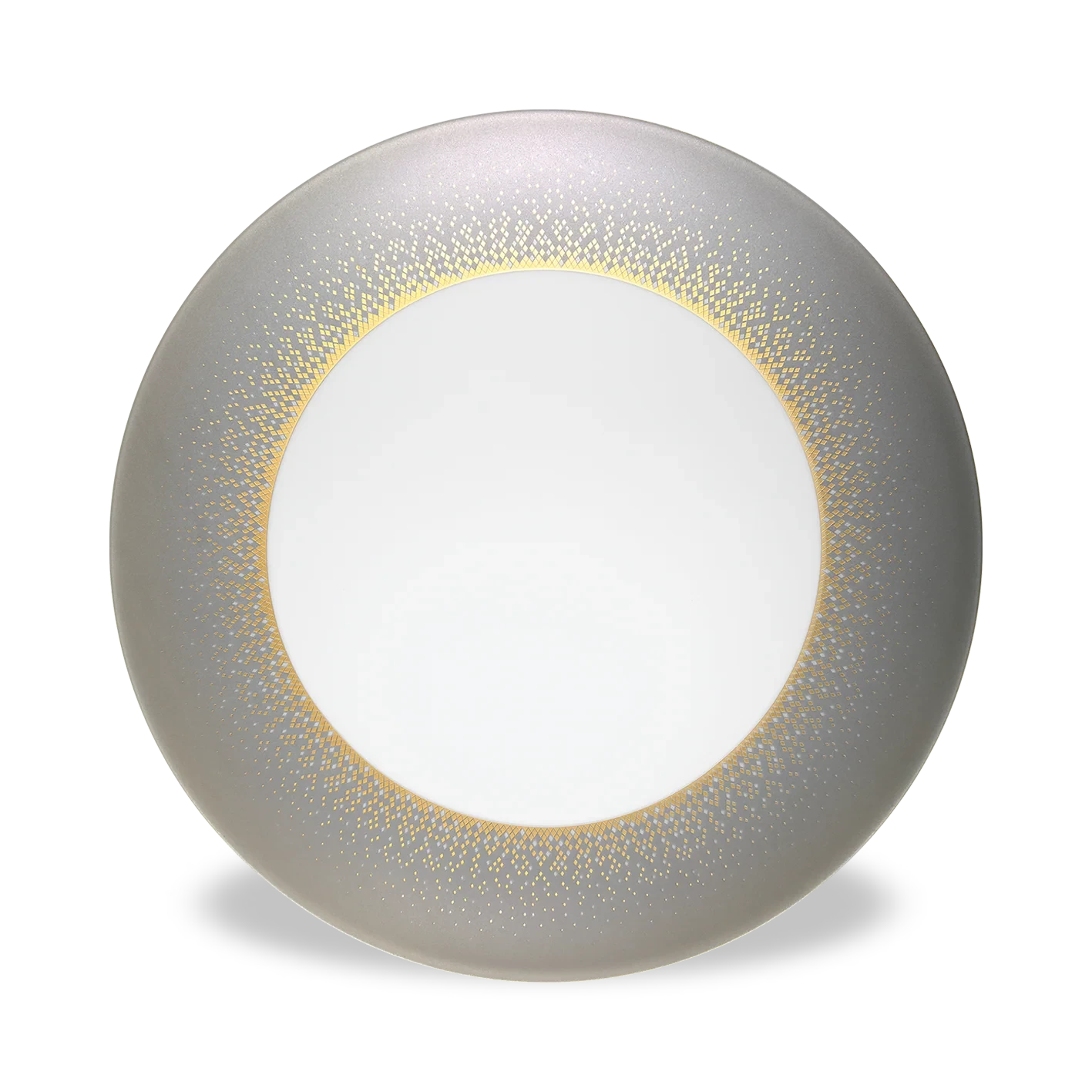 Haviland Souffle D'Or Large Dinner Plate In Eclipse Grey 3 Haviland Souffle D'Or Large Dinner Plate In Eclipse Grey