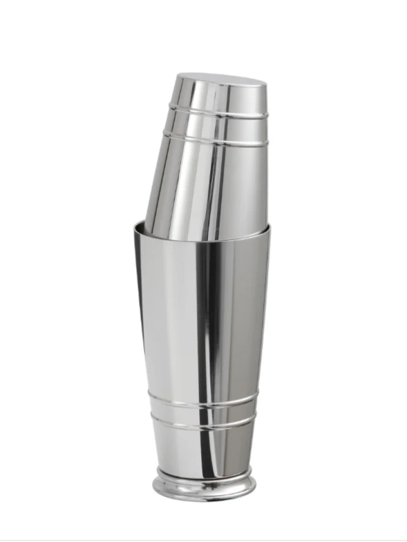 Fortessa Crafthouse 11" Two-Piece Footed Polished Stainless Steel Boston Cocktail Shaker 3 Fortessa Crafthouse 11" Two-Piece Footed Polished Stainless Steel Boston Cocktail Shaker