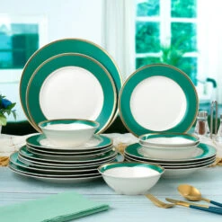 Joseph Sedgh Gail Dinnerware Set, Service For 4 8 Joseph Sedgh Gail Dinnerware Set, Service For 4 -Shop Kitchen Cliques GailGreen4