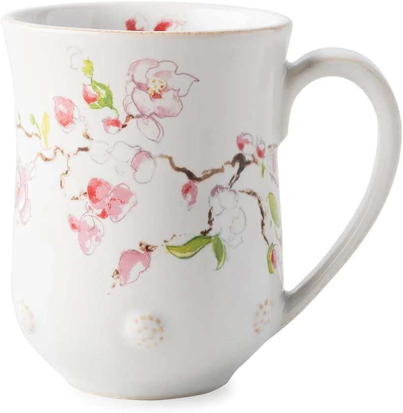 Juliska Berry & Thread Floral Sketch Cherry Blossom Mug 3 Juliska Berry & Thread Floral Sketch Cherry Blossom Mug