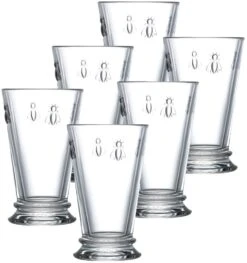 La Rochere Fine French Glassware Embossed With The Iconic French Napoleon Bee Set Of 6