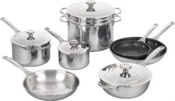 Le Creuset Stainless Steel Cookware Set 11 Le Creuset Stainless Steel Cookware Set -Shop Kitchen Cliques SSP14112