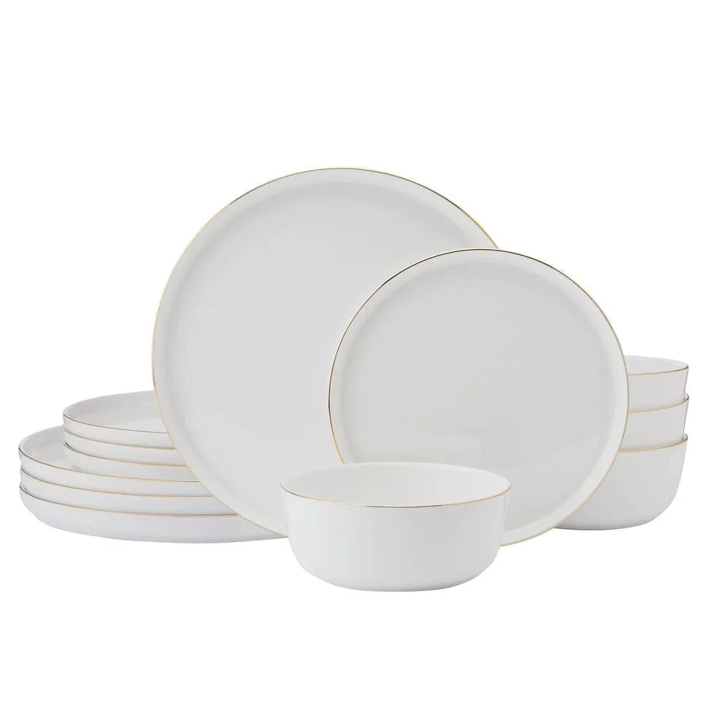 Mikasa Samantha Gold 12 Piece Dinnerware Set, Service For 4 3 Mikasa Samantha Gold 12 Piece Dinnerware Set, Service For 4