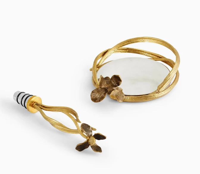 Michael Aram Wine Coaster & Stopper Set 9 Michael Aram Wine Coaster & Stopper Set - Image 7