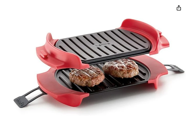 Lekue 0220300R14M017 Microwave Grill, Red, 10" X 5.5" 3 Lekue 0220300R14M017 Microwave Grill, Red, 10" X 5.5"