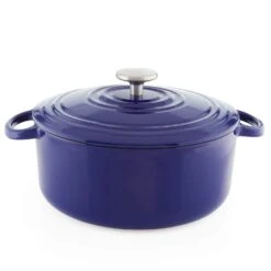 Chantal Enameled Cast-Iron Round Dutch Oven With Lid -Shop Kitchen Cliques TC32 260 BL