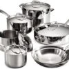 Tramontina Gourmet Stainless Steel Induction-Ready Tri-Ply Clad Cookware Set 1 Tramontina Gourmet Stainless Steel Induction-Ready Tri-Ply Clad Cookware Set -Shop Kitchen Cliques Tram12pcset