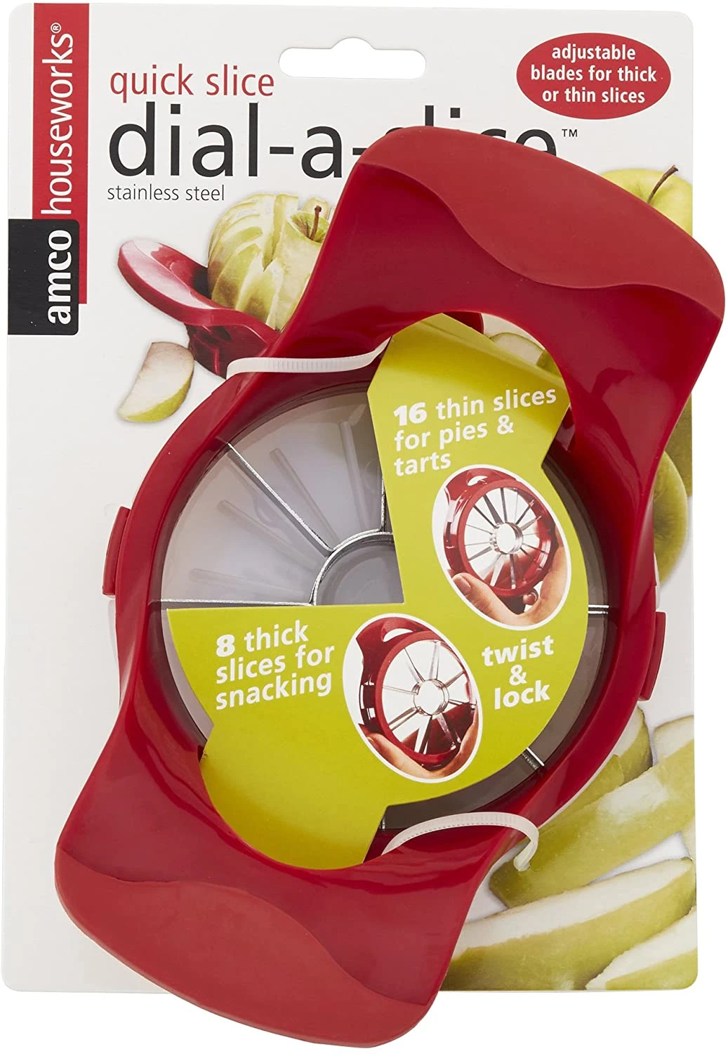 Amco Dial-a-Slice Adjustable Apple Slicer And Corer 3 Amco Dial-a-Slice Adjustable Apple Slicer And Corer