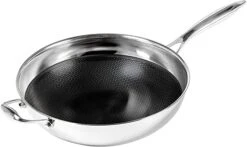 Black Cube Hybrid Stainless Steel Frying Pan With Nonstick Coating, Oven-Safe Cookware 7 Black Cube Hybrid Stainless Steel Frying Pan With Nonstick Coating, Oven-Safe Cookware -Shop Kitchen Cliques blackcubebc232