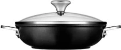 Le Creuset Toughened Nonstick PRO Shallow Casserole/Braiser With Glass Lid