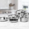 CUISINART® CUSTOM-CLAD 5-PLY STAINLESS STEEL 10 PIECE COOKWARE SET -Shop Kitchen Cliques cc5 10