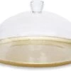 Classic Touch Decor Gold Cake Plate With Glass Dome 12" 1 Classic Touch Decor Gold Cake Plate With Glass Dome 12" -Shop Kitchen Cliques ccd2171