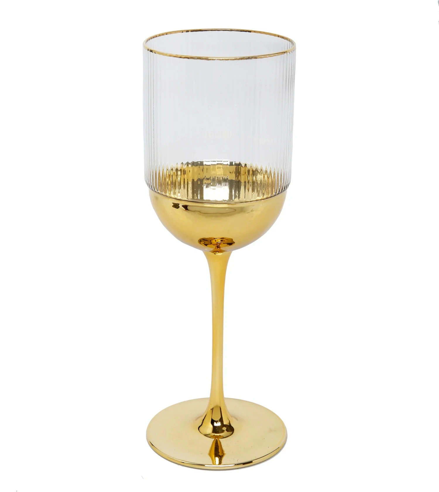 Classic Touch Stemware With Gold Dipped Bottom Set Of 6 3 Classic Touch Stemware With Gold Dipped Bottom Set Of 6