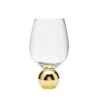 Classic Touch Wine Glasses On Gold Ball Pedestal, Set/6