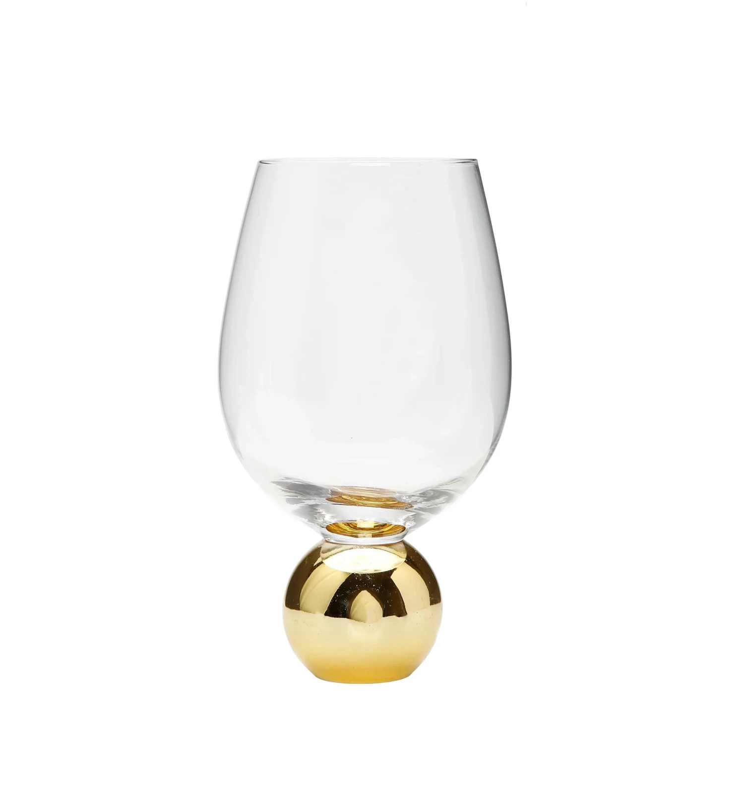 Classic Touch Wine Glasses On Gold Ball Pedestal, Set/6 3 Classic Touch Wine Glasses On Gold Ball Pedestal, Set/6