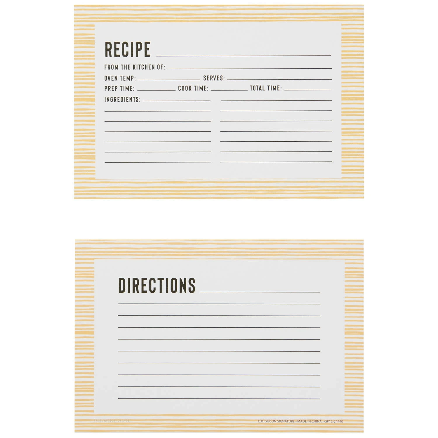 CR Gibson 4x6 Recipe Cards 4 CR Gibson 4x6 Recipe Cards - Image 2
