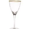 Classic Touch Water Glasses With Simple Gold Design, Set/6 -Shop Kitchen Cliques ctwag854