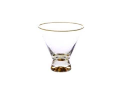 Classic Touch Set Of 6 Dessert Cups With Gold Base And Rim