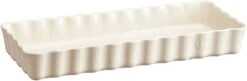 Emile Henry Slim Rectangular Tart Dish, Small 6" X 14" - 1.7 Qt