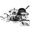 Farberware Classic Stainless Steel Cookware Pots And Pans Set, 15-Piece