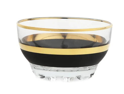 Classic Touch Dessert Bowls With Black And Gold Design Set Of 6 3 Classic Touch Dessert Bowls With Black And Gold Design Set Of 6