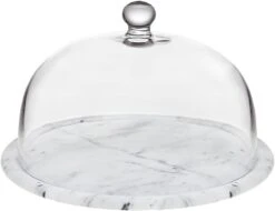 Godinger La Cucina Marble Cake Plate With Dome