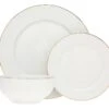 Godinger Pique Gold Dinnerware, 18 Pc Set, Svc For 6 -Shop Kitchen Cliques godinger70344