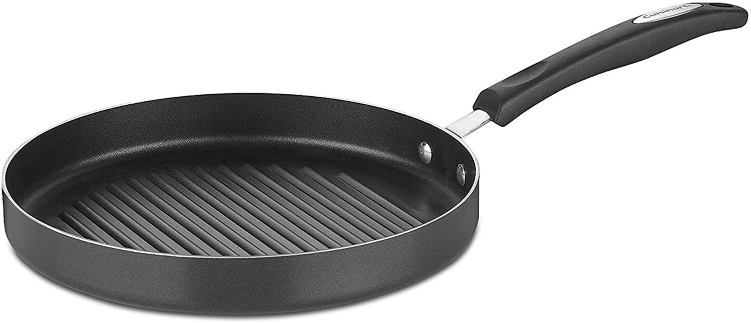 Cuisinart 2 Pack Aluminum 11" Grill And Griddle Pan Set, Black 3 Cuisinart 2 Pack Aluminum 11" Grill And Griddle Pan Set, Black