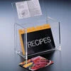 Huang Acrylic Lid-Display Recipe Card Box, With Cards